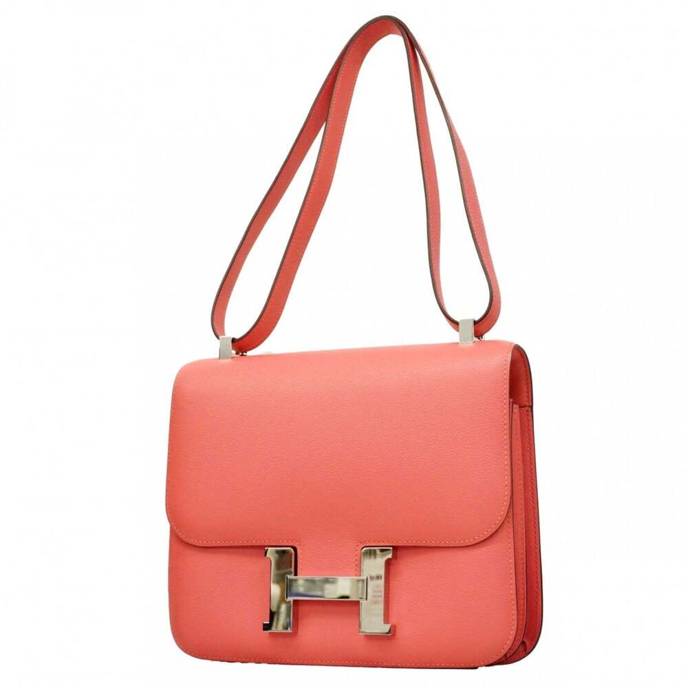 Hermes Constance 24 Shoulder Bag, Evercolor Rose Azalee, A stamp, Women's.